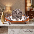 Balaji Mirror Tray with Wooden Base
