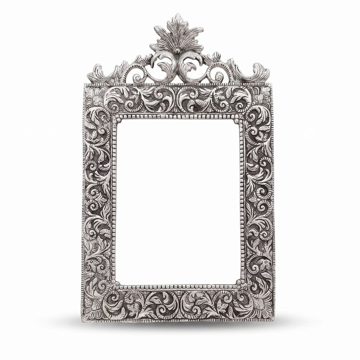 Ornate Antique Silver Photo Frame