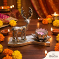 Deer & Lotus Candle Holder
