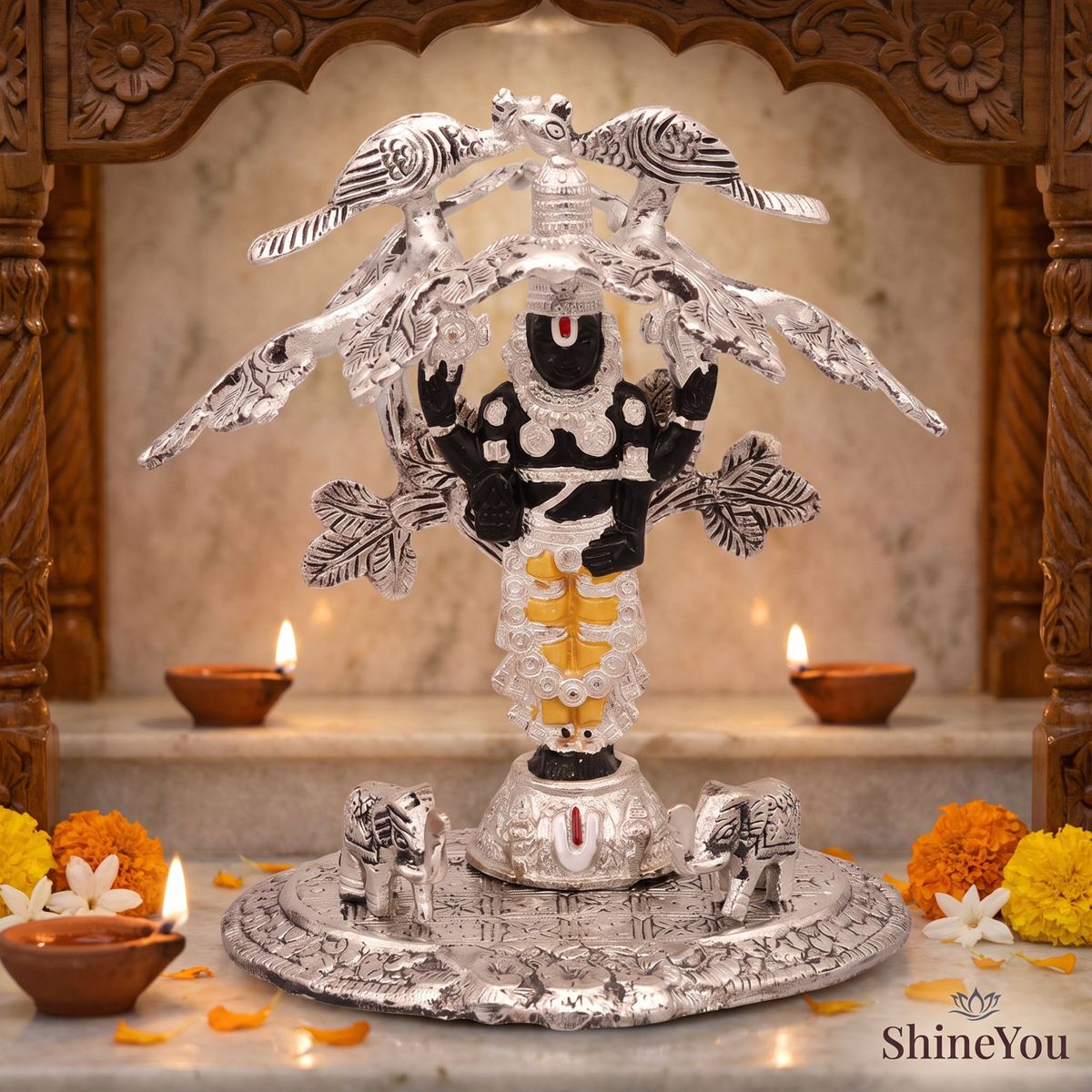 Lord Venkateswara Balaji with Sacred Tree