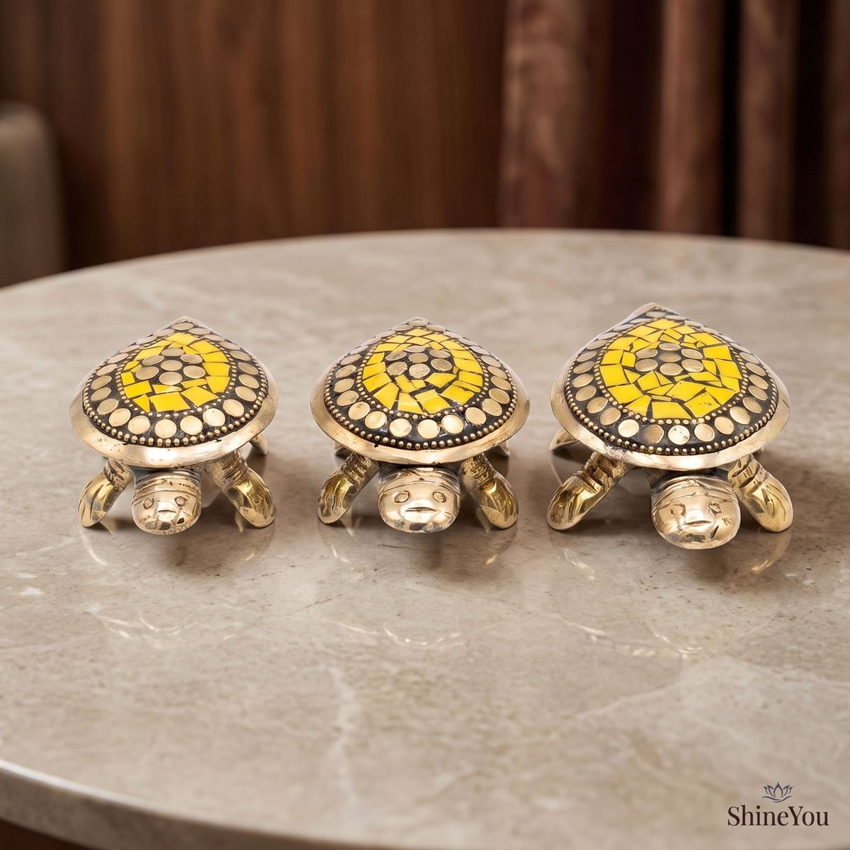 Decorative Tortoises — Set of Three