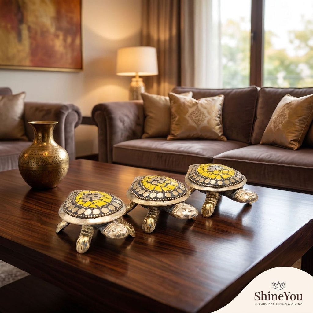 Decorative Tortoises — Set of Three