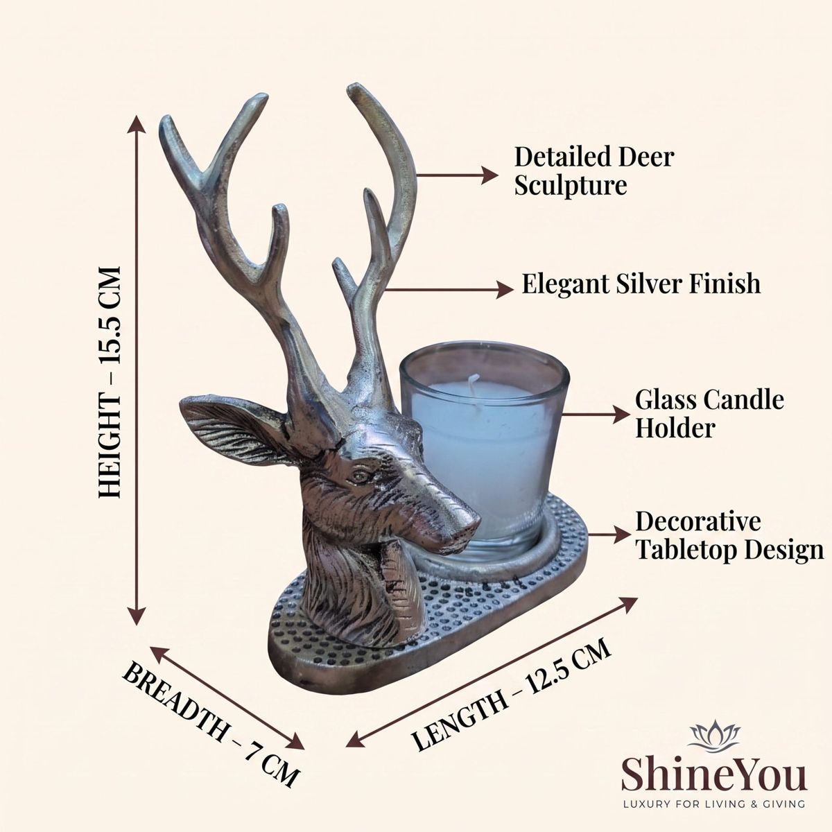 Deer Candle Holder