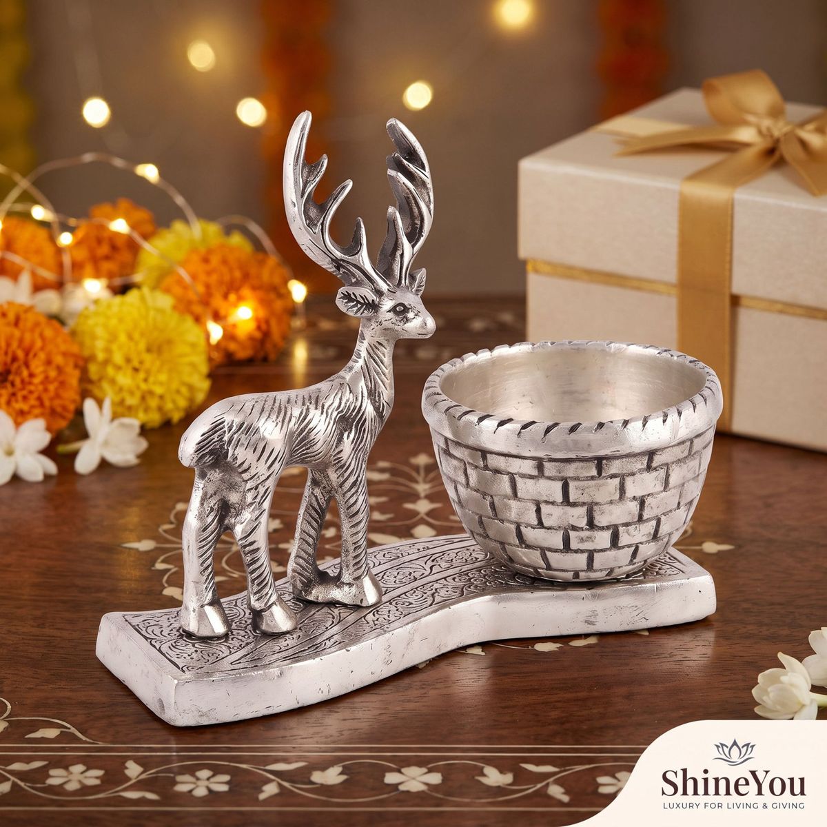 Silver Deer Planter