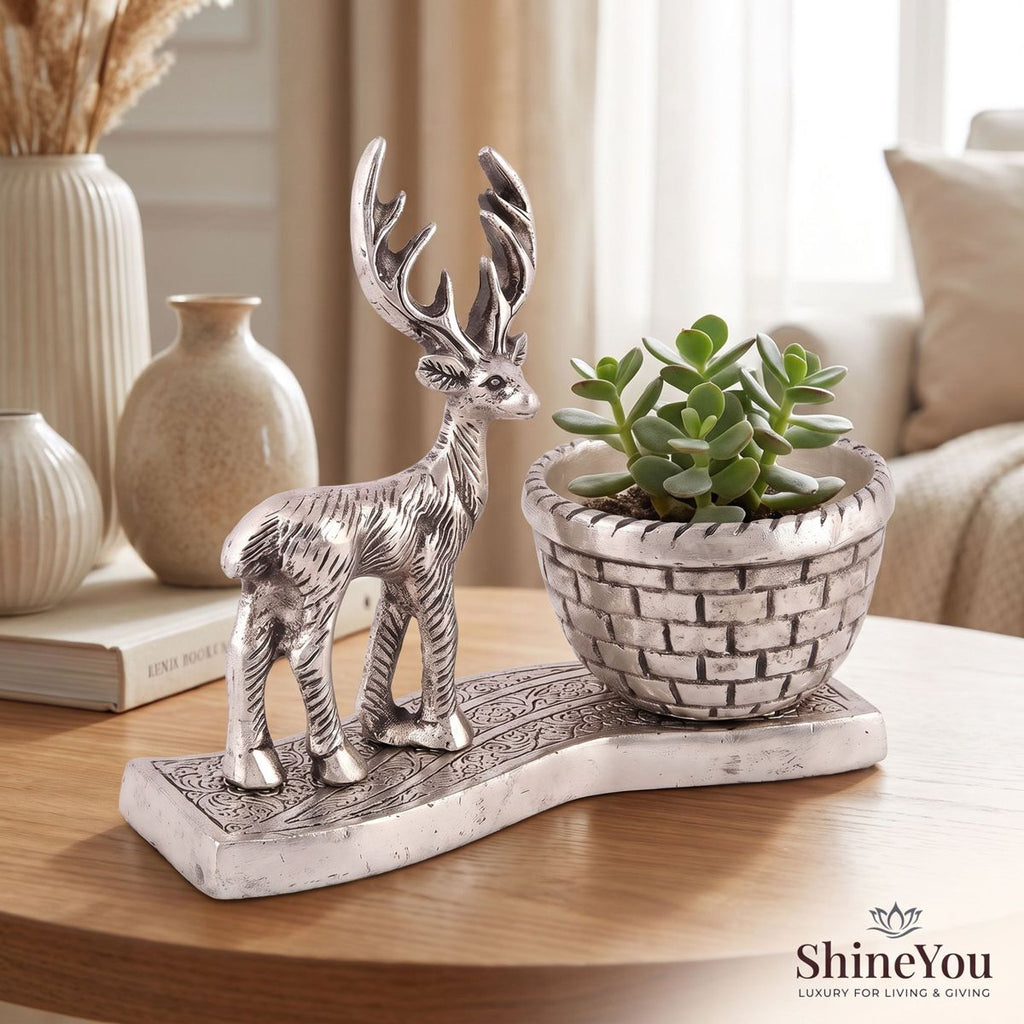 Silver Deer Planter