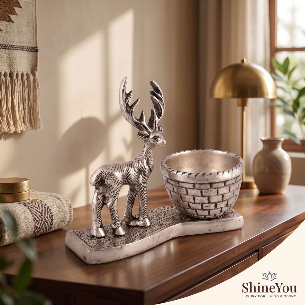Silver Deer Planter