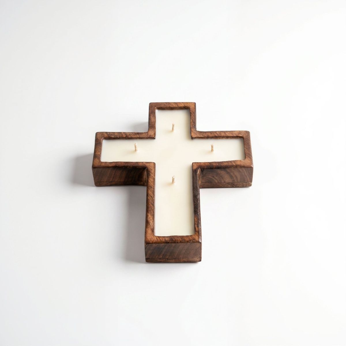 Handcrafted Wooden Cross Candle