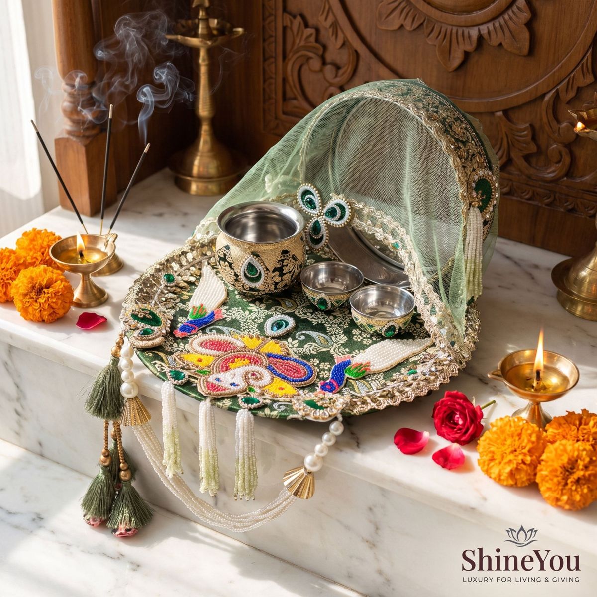 Karwa Chauth Pooja Thali Set