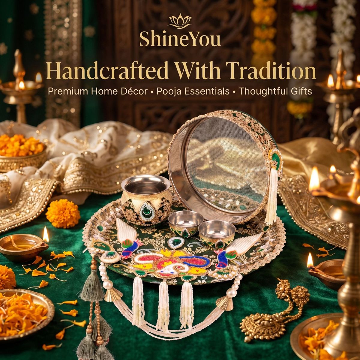 Karwa Chauth Pooja Thali Set