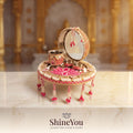 Karwa Chauth Pooja Set — Pink & Gold