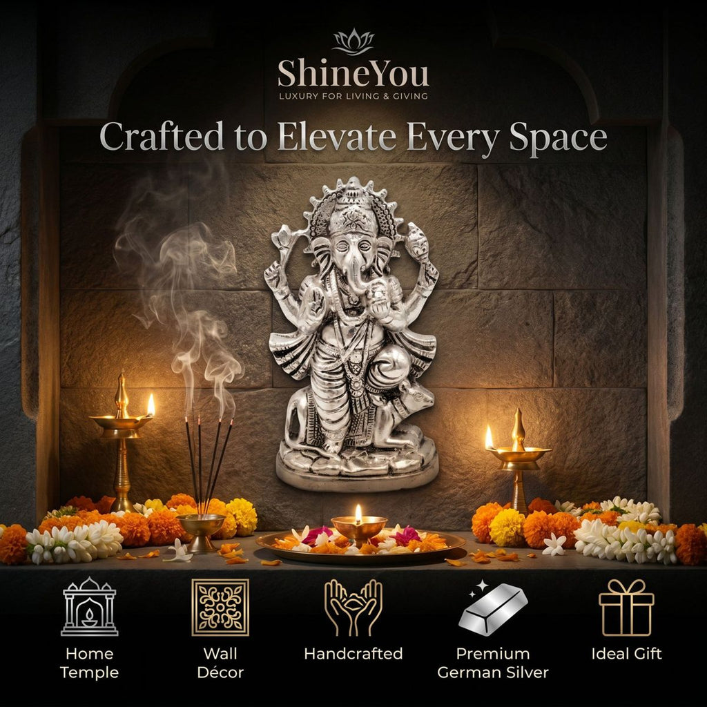 German Silver Ganesha Wall Hanging