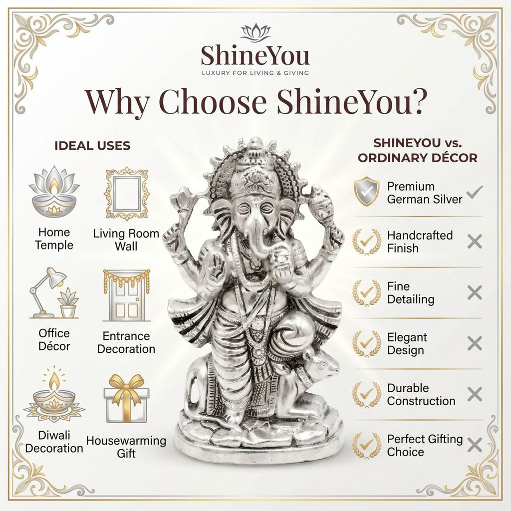 German Silver Ganesha Wall Hanging