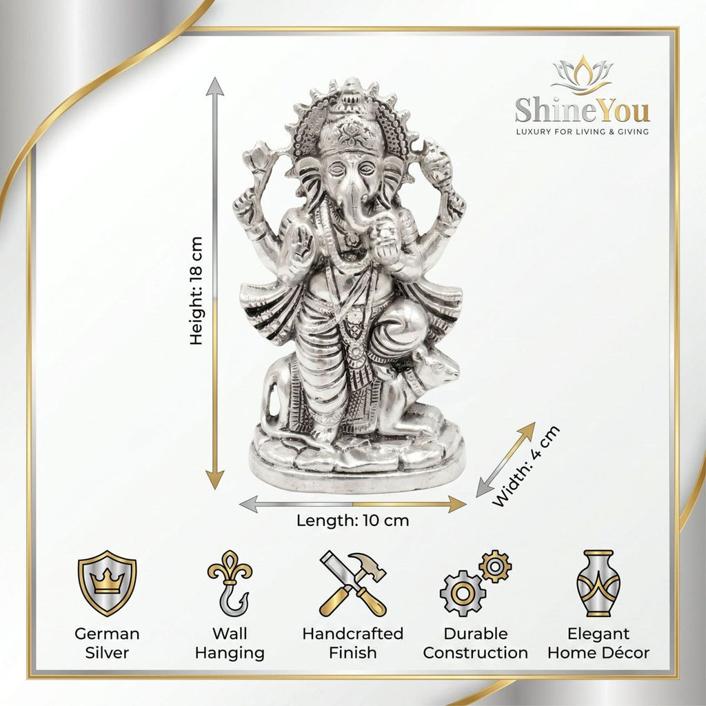 German Silver Ganesha Wall Hanging