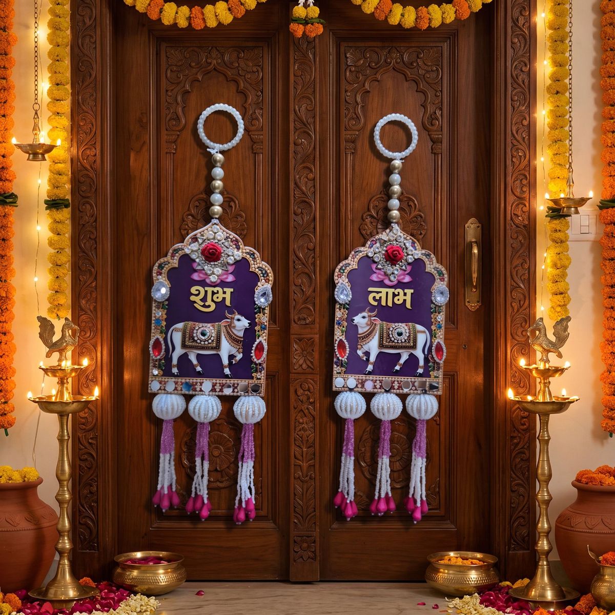 Shubh Labh Door Hanging Set — I