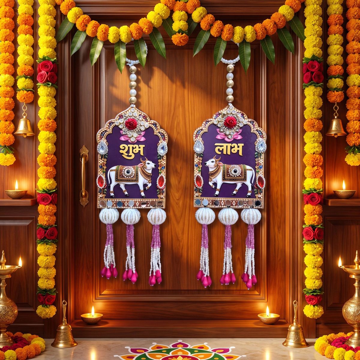 Shubh Labh Door Hanging Set — I