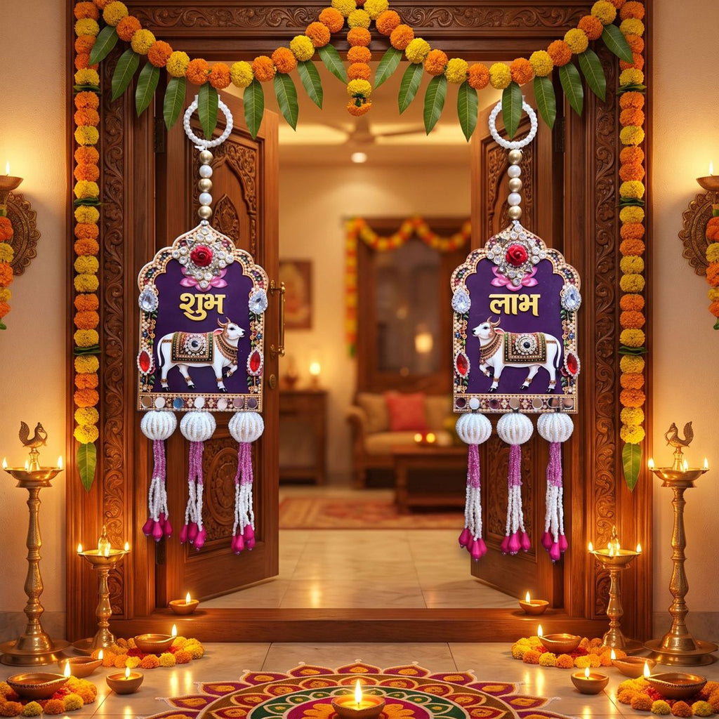 Shubh Labh Door Hanging Set — I