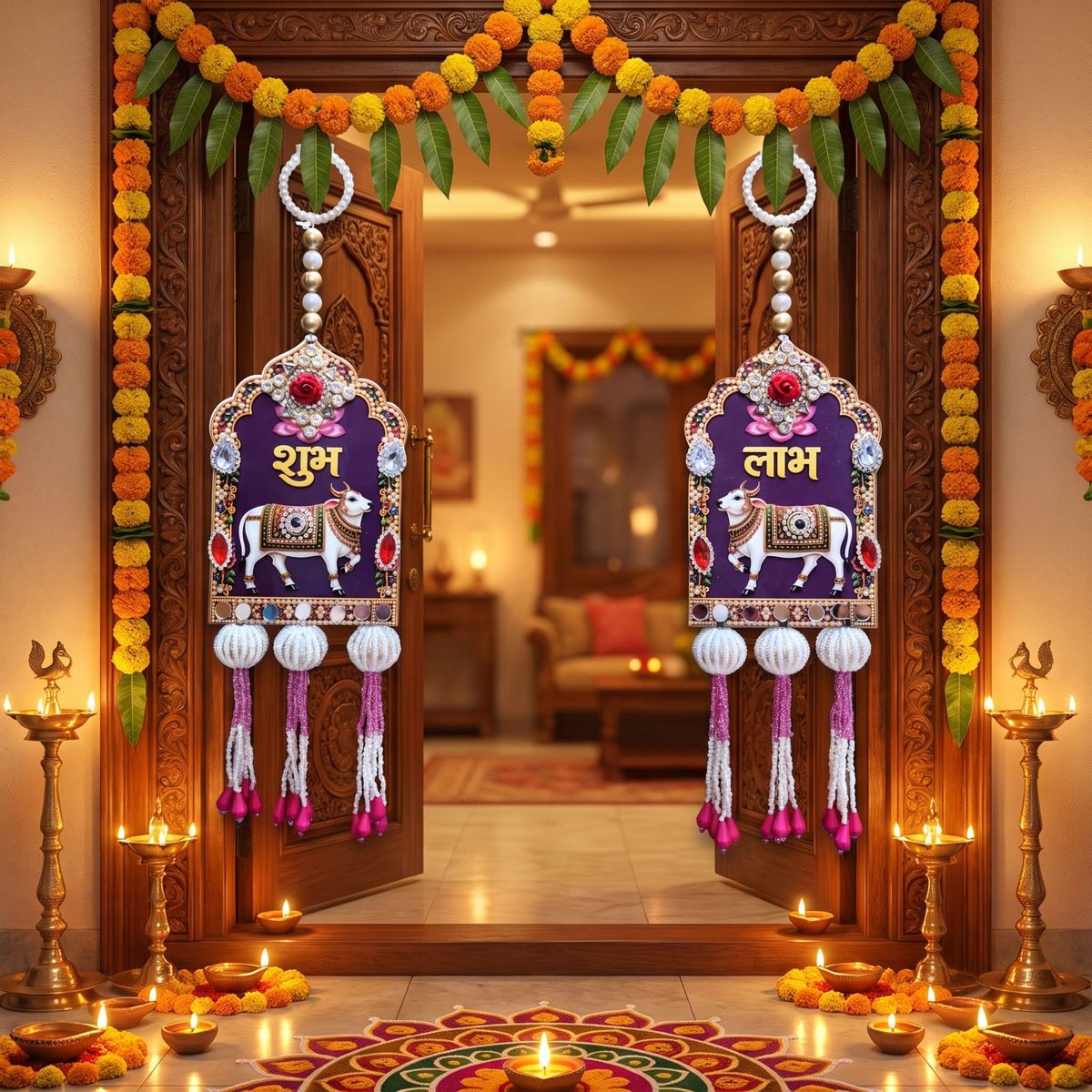 Shubh Labh Door Hanging Set — I