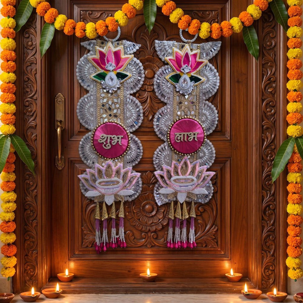 Lotus Shubh Labh Door Hanging Set