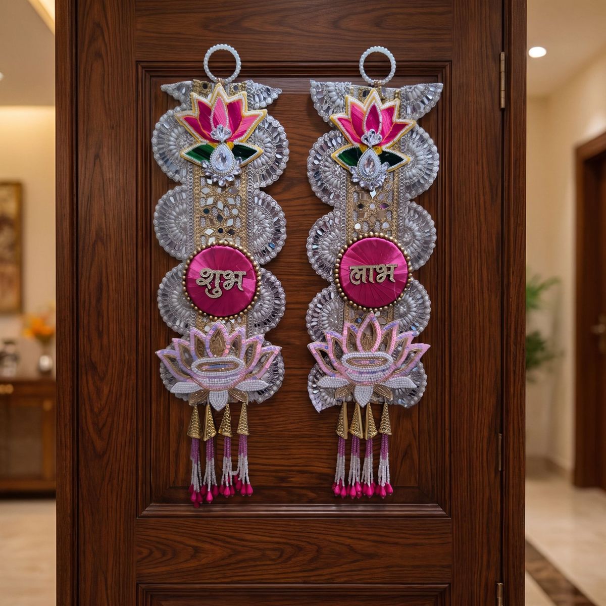 Lotus Shubh Labh Door Hanging Set