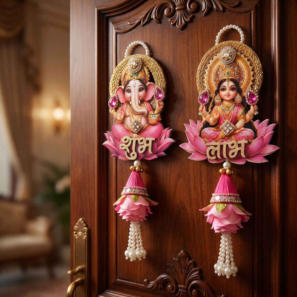 Ganesha Lakshmi Shubh Labh Door Hanging Set