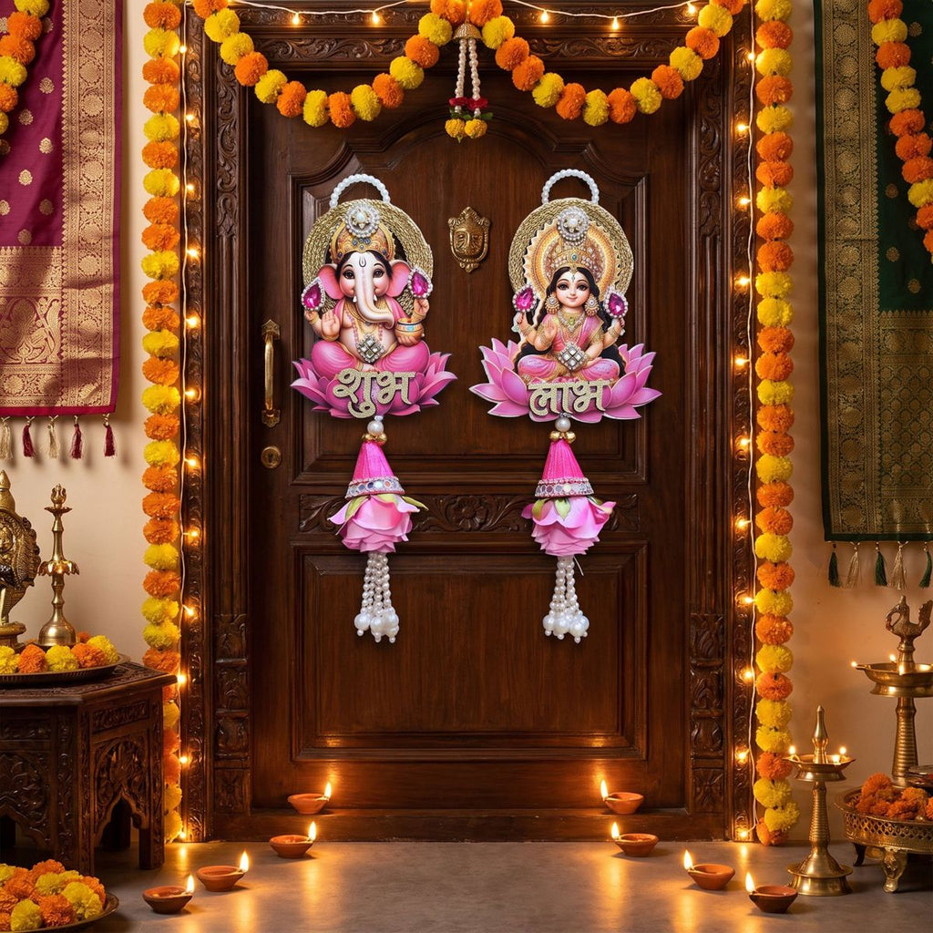 Ganesha Lakshmi Shubh Labh Door Hanging Set