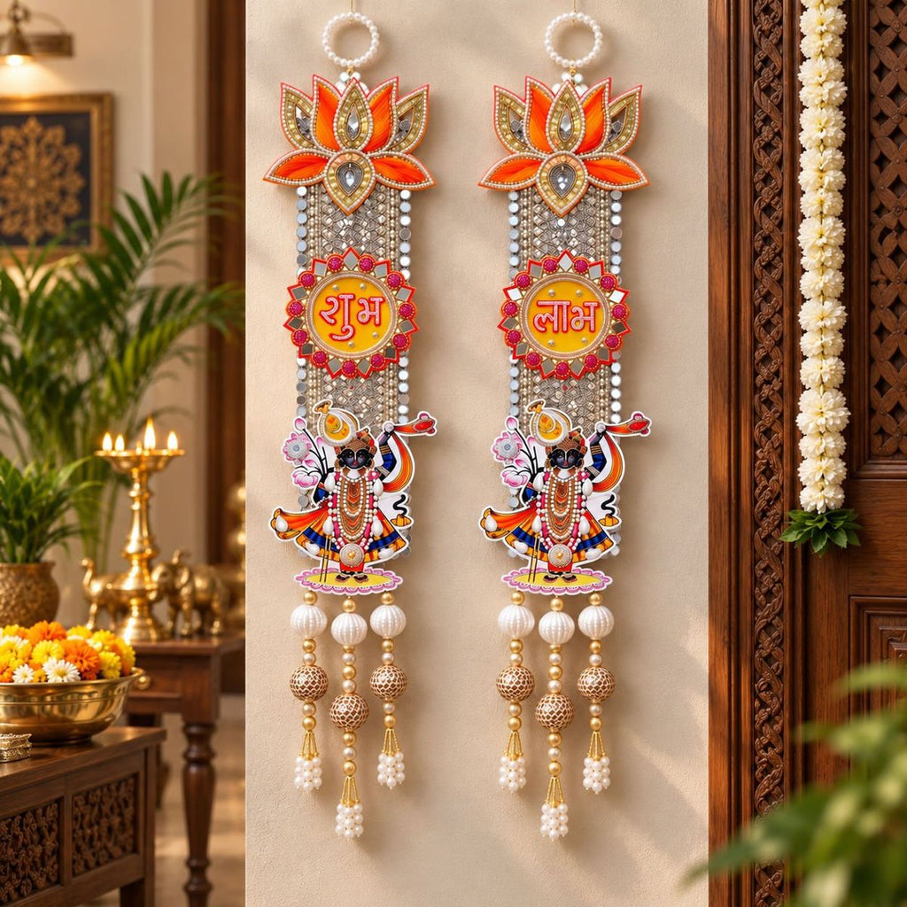 Krishna Shubh Labh Door Hanging Set