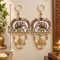 Elephant Shubh Labh Door Hanging Pair — II