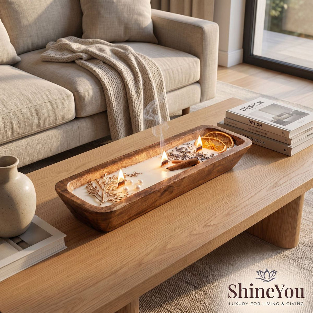 Wooden Bowl Candle — 515 ml