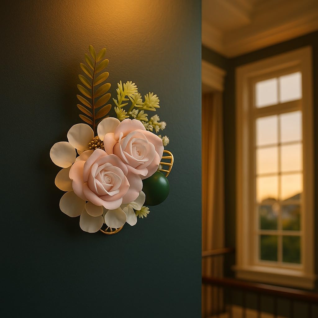 Rose Floral Wall Décor — Blush & White, Edition 10