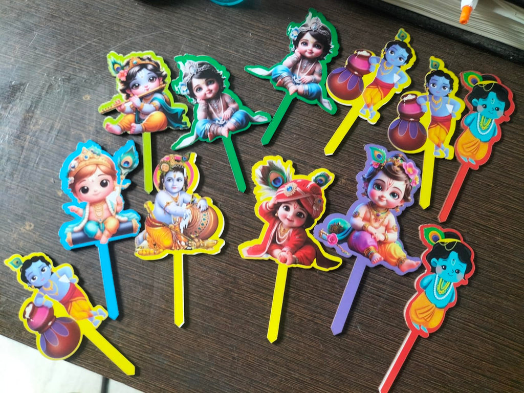 Baby Krishna Cake Toppers — Set of 12