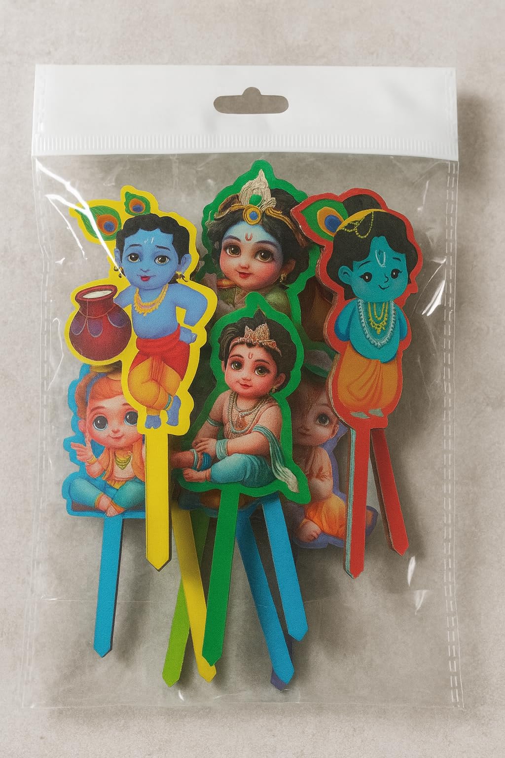 Baby Krishna Cake Toppers — Set of 12