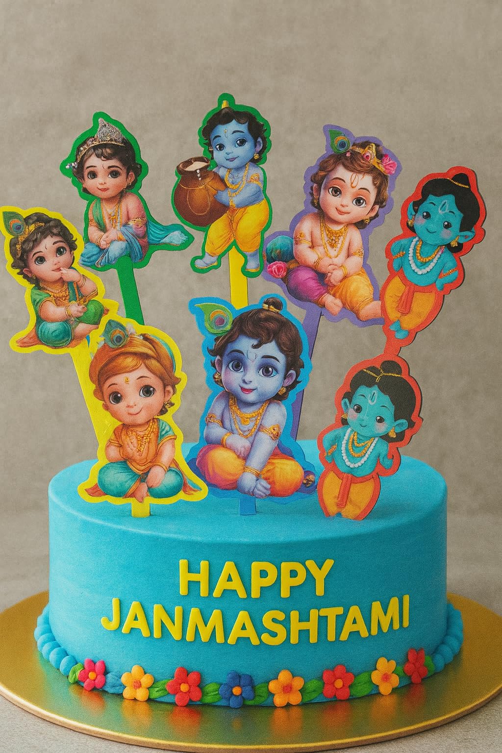 Baby Krishna Cake Toppers — Set of 12