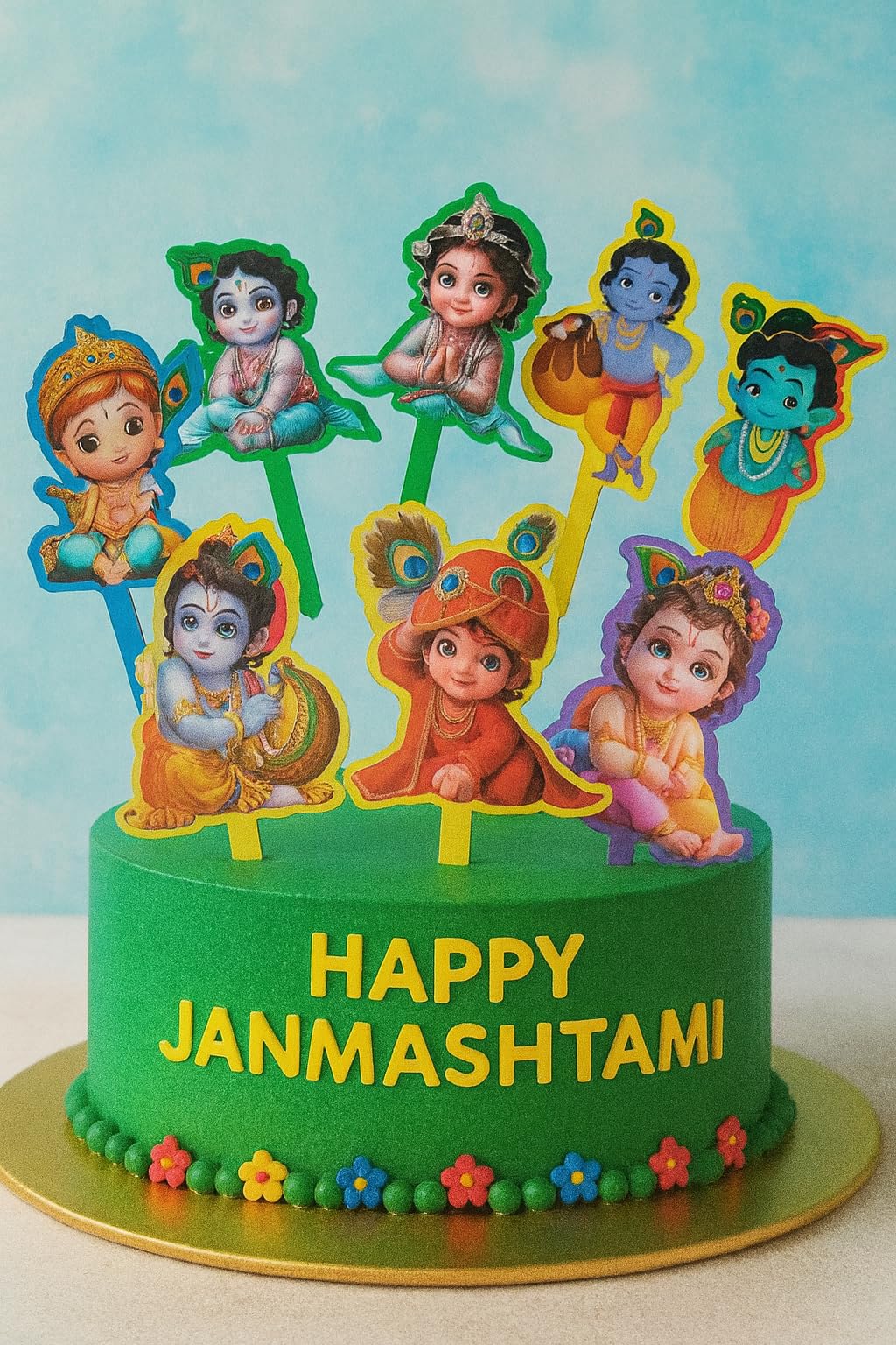 Baby Krishna Cake Toppers — Set of 12